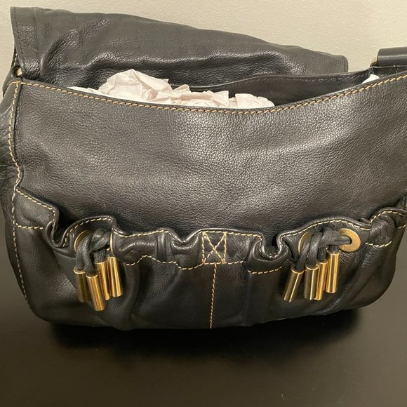 Donna Karan Collection Small Black Shoulder Evening Bag - Picture 3 of 4